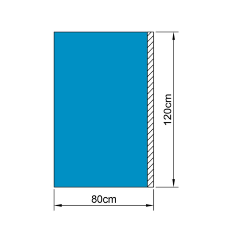Покриття операційне 120 см х 80 см (ламінований спанбонд - 56г/м2 ) з адгезивним краєм по довгій стороні, стерильне, одноразового використання NUREL®